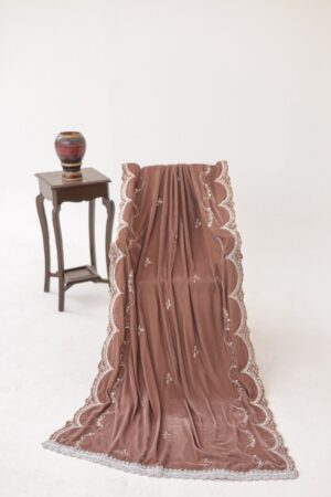 Coffee Velvet Shawl SH-16