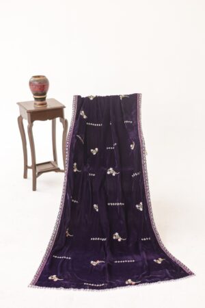 Purple Velvet Shawl SH-24